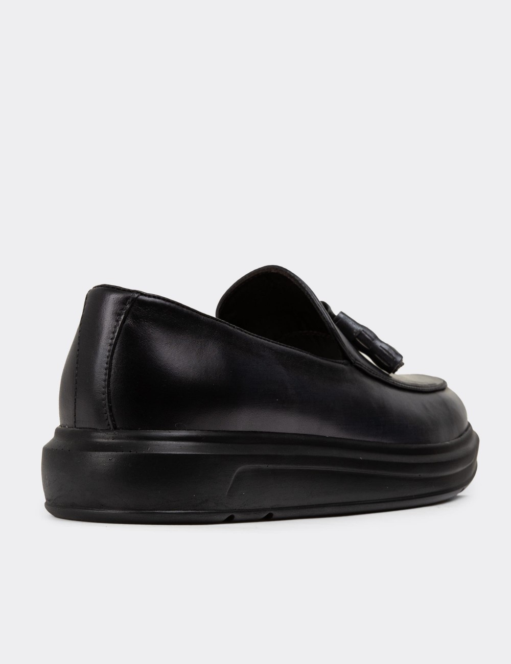 Anthracite Leather Loafers - 01840MANTP01