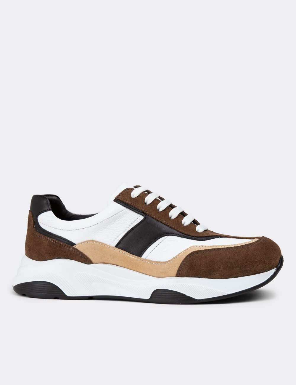 Sandstone Suede Leather Sneakers - 01890ZVZNE02