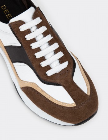 Sandstone Suede Leather Sneakers - 01890ZVZNE02