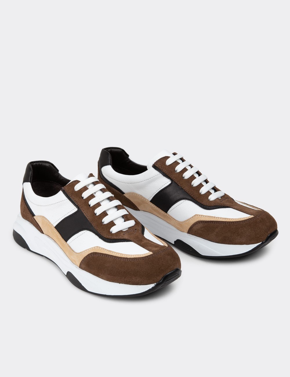 Sandstone Suede Leather Sneakers - 01890ZVZNE02