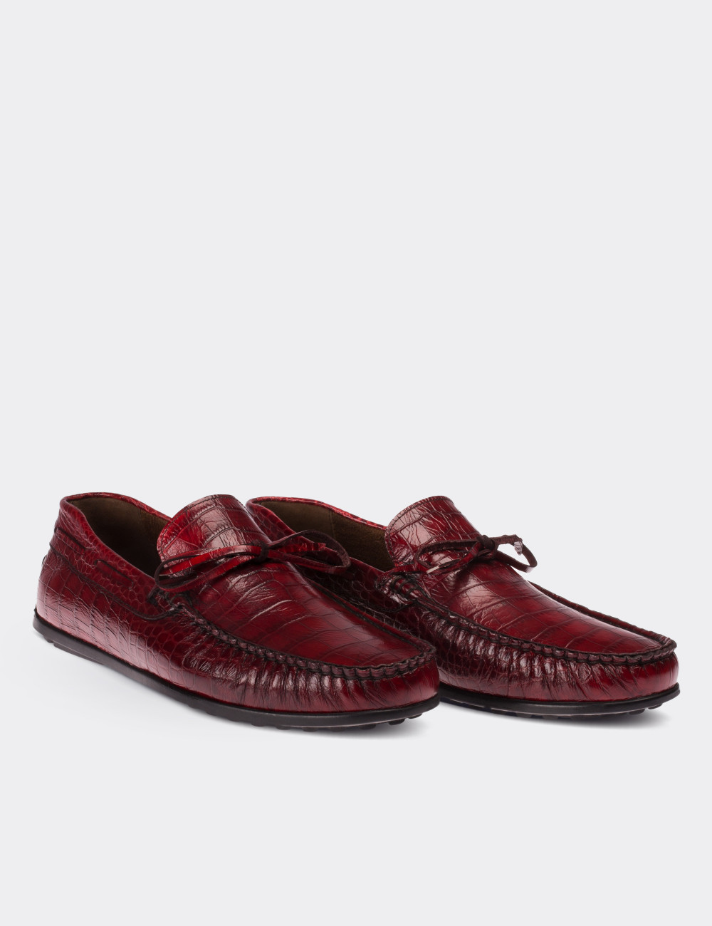 Burgundy Patent Leather Loafers - 01647MBRDC02