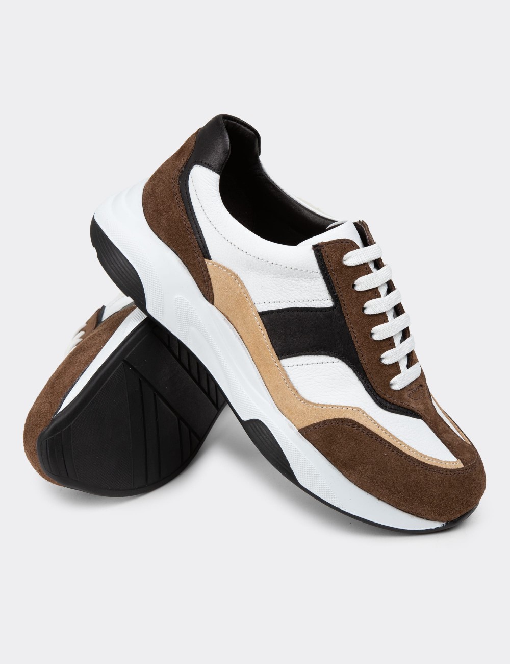 Sandstone Suede Leather Sneakers - 01890ZVZNE02