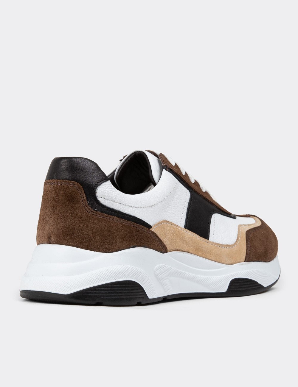 Sandstone Suede Leather Sneakers - 01890ZVZNE02