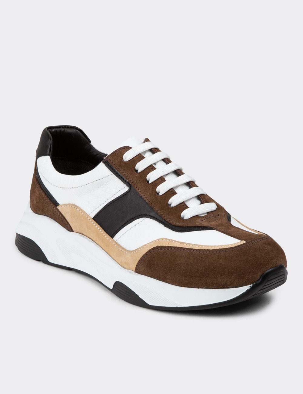 Sandstone Suede Leather Sneakers - 01890ZVZNE02