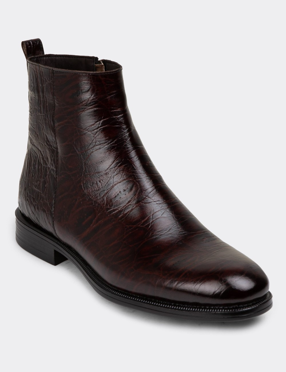 Brown Leather Boots - 01921MKHVC05