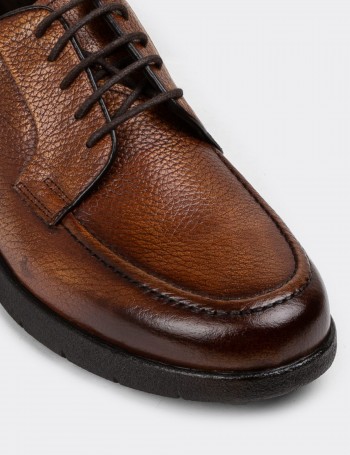 Tan Leather Lace-up Shoes - 01930MTBAC02