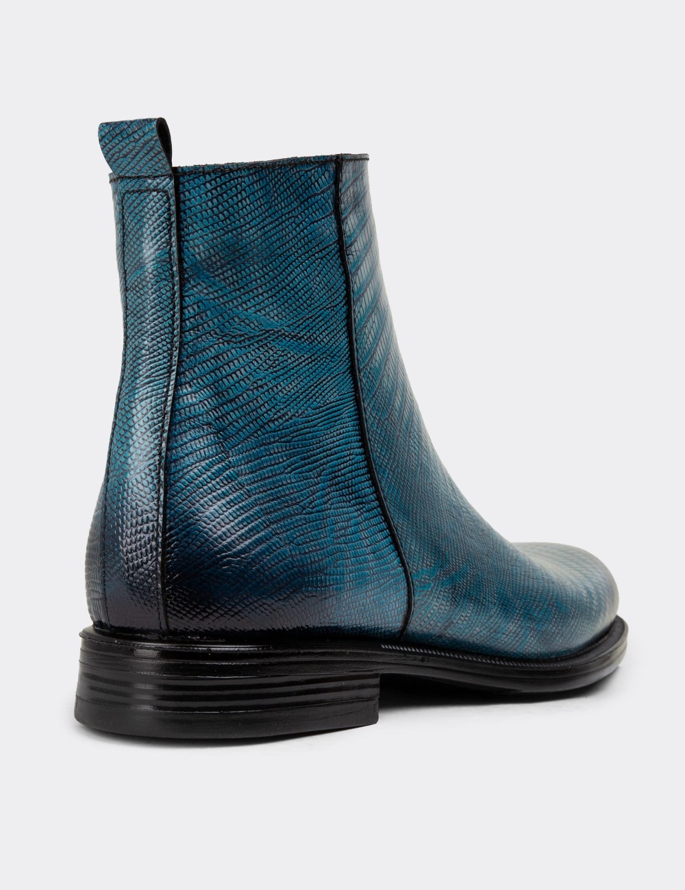 Blue Leather Boots - 01921MMVIC01