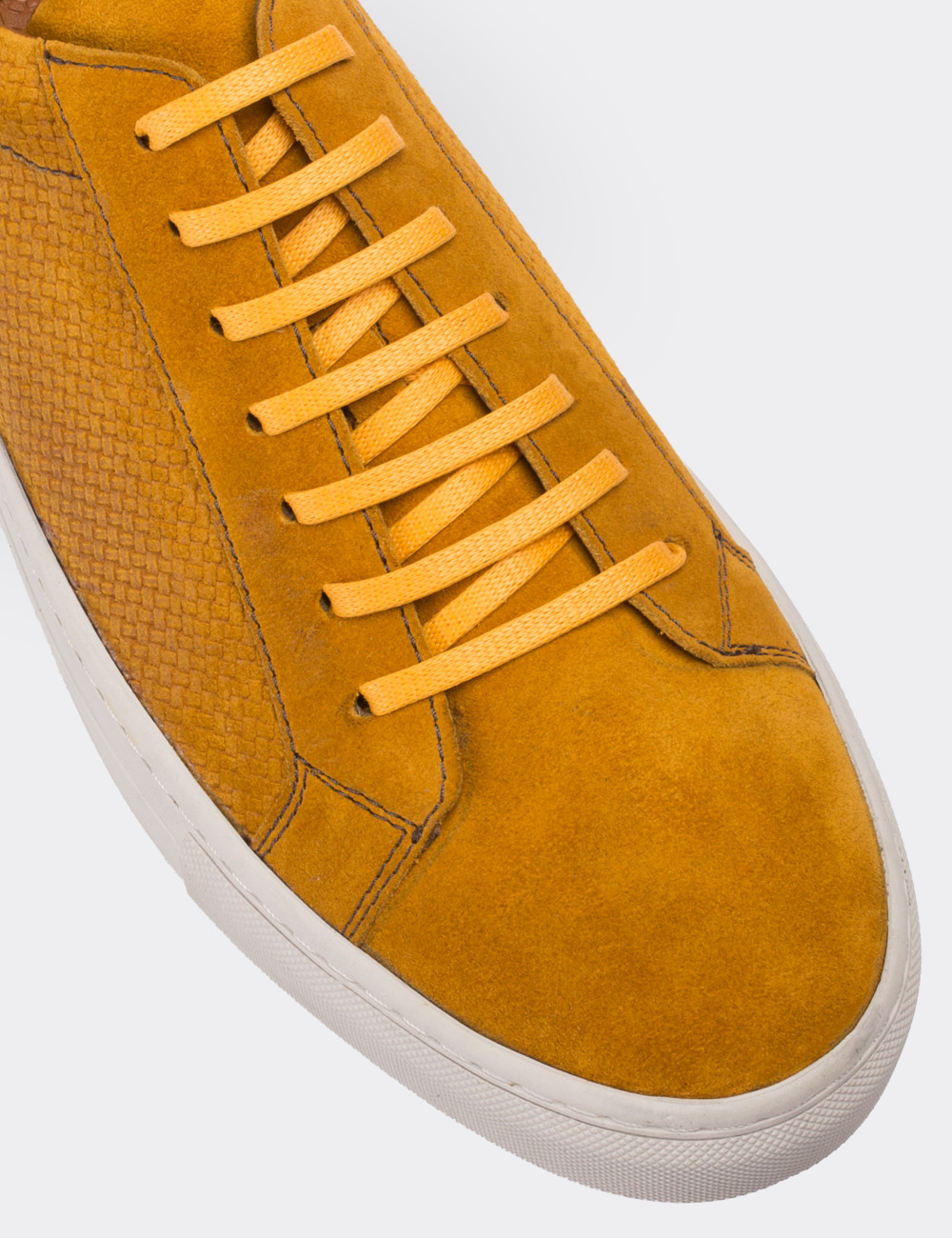 Yellow Suede Leather Sneakers - 01681MSRIC01