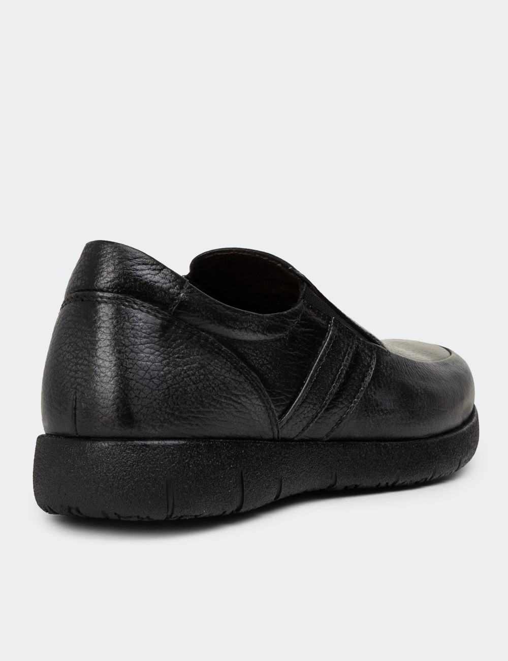 Anthracite Leather Loafers - 01946MANTC01