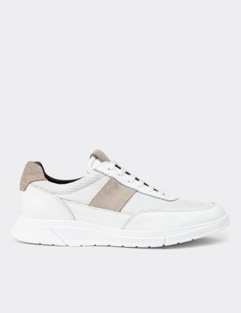 White Leather Sneakers - 01963MBYZC01