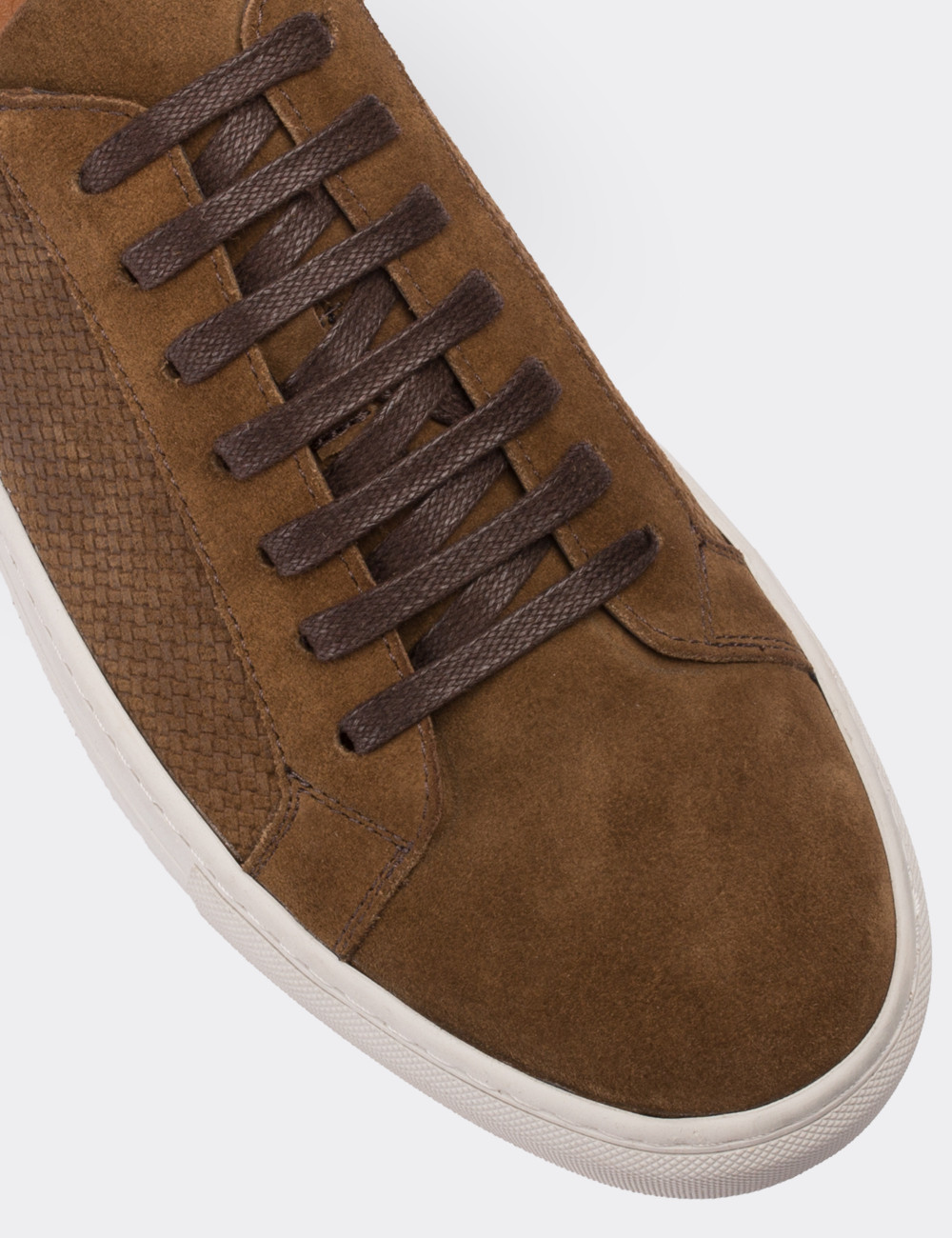 Brown Suede Leather Sneakers - 01681MKHVC01