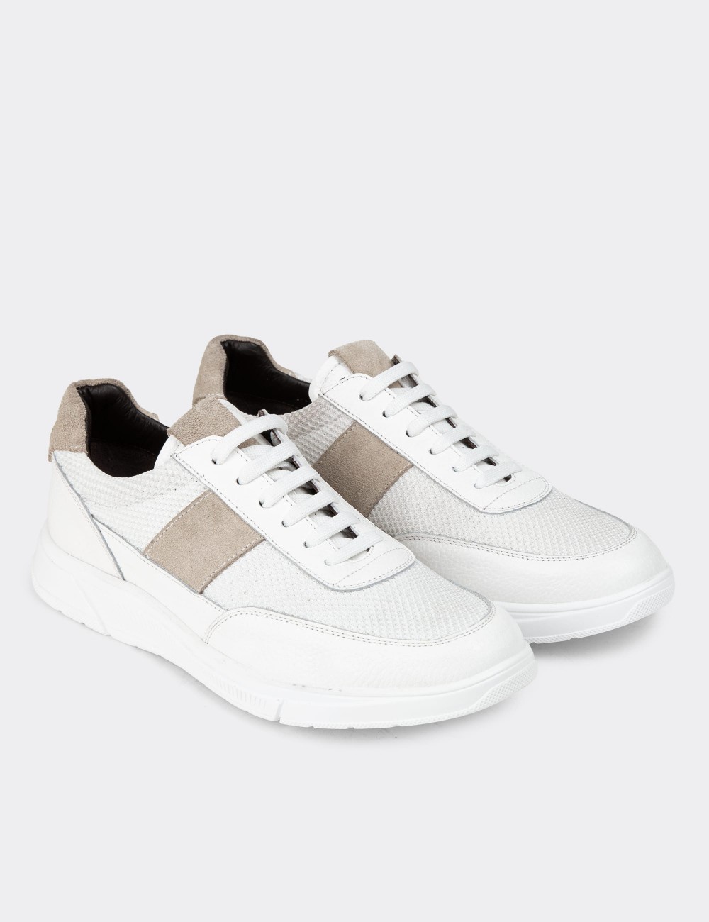 White Leather Sneakers - 01963MBYZC01