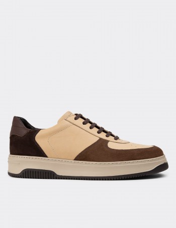 Sandstone Leather Sneakers