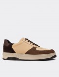 Sandstone Leather Sneakers