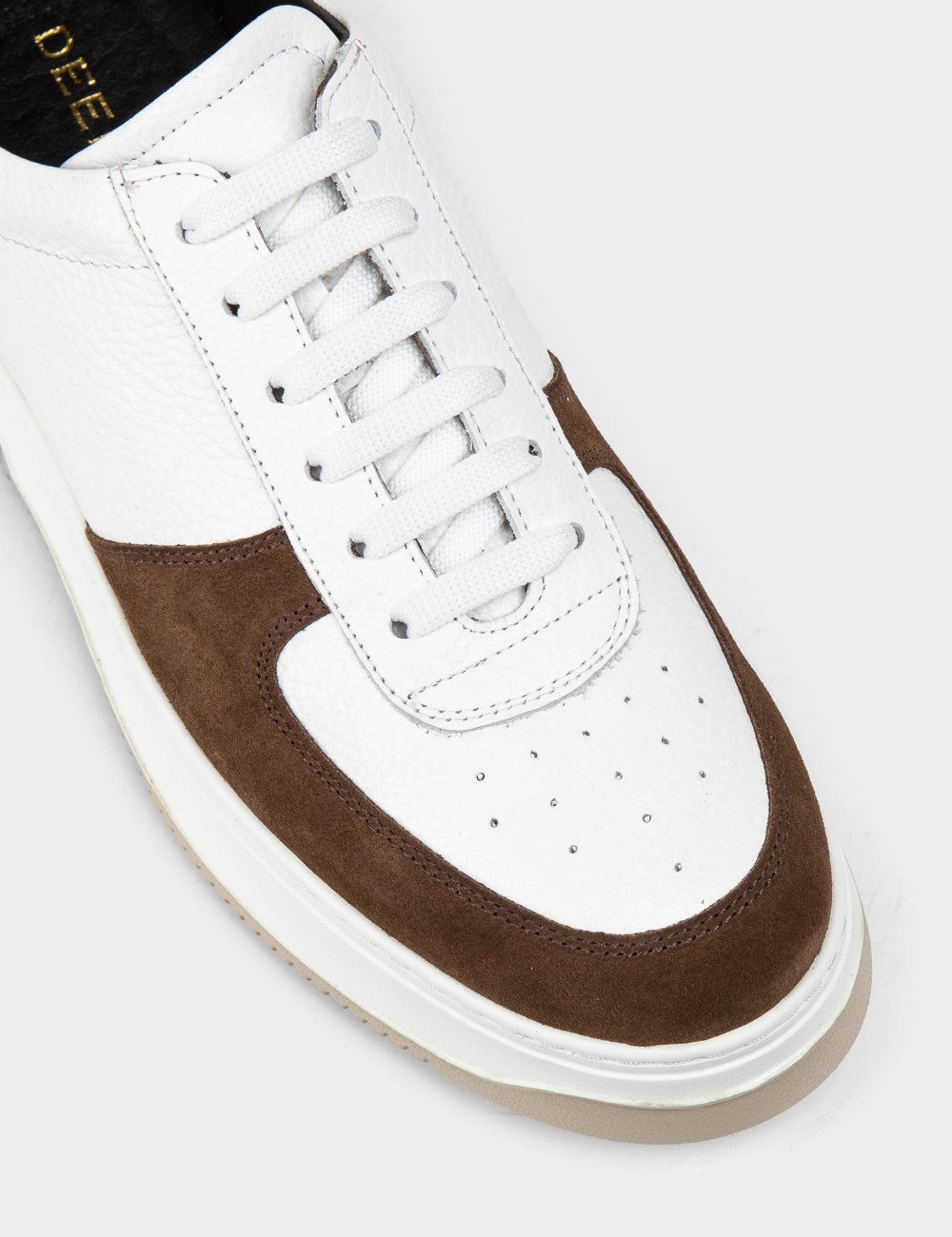 Brown Leather Sneakers - 01965MKHVE02