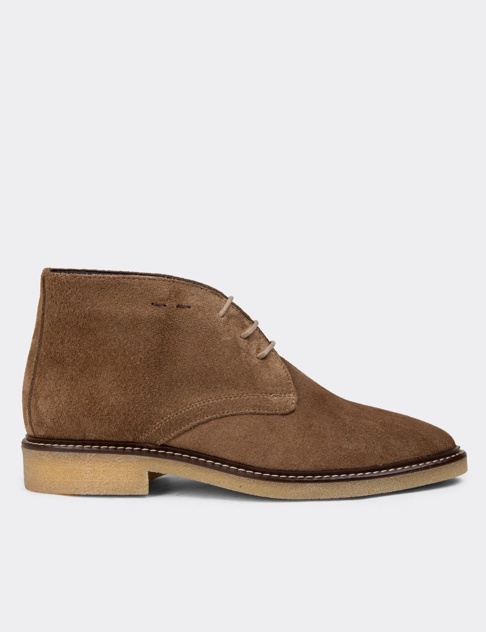 Sandstone Suede Leather Desert Boots - 01967ZVZNC02