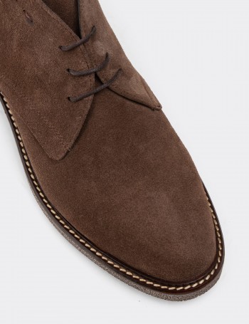 Brown Suede Leather Desert Boots