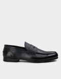 Anthracite Leather Loafers