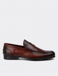 Burgundy Leather Loafers Shoes