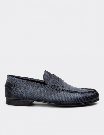 Gray Leather Loafers - 01978MGRIC01