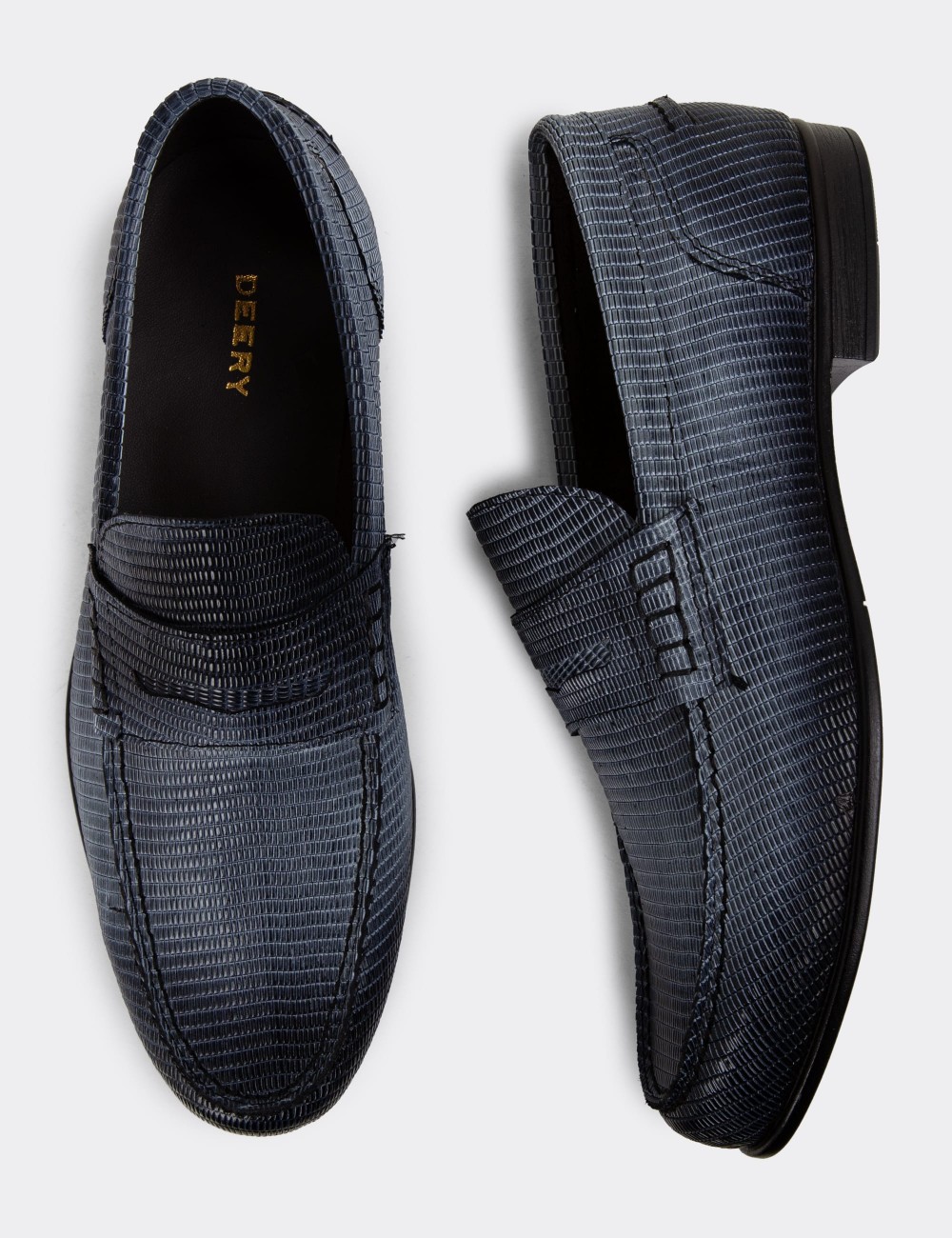 Gray Leather Loafers - 01978MGRIC01