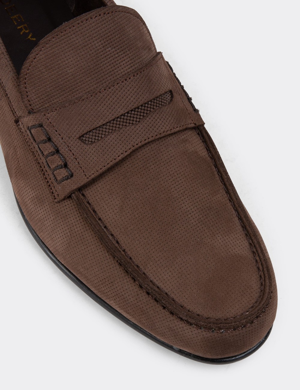 Brown Nubuck Calfskin Loafers - 01978MKHVC05