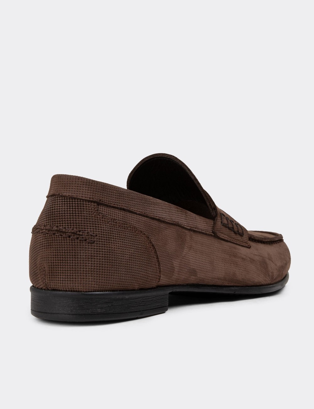 Brown Nubuck Calfskin Loafers - 01978MKHVC05