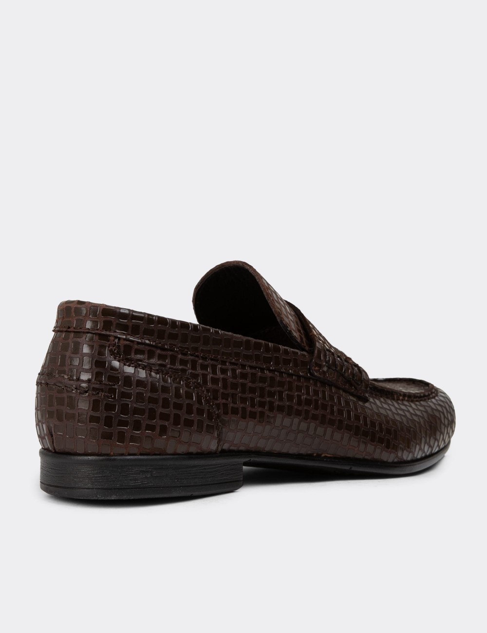 Brown Leather Loafers - 01978MKHVC08