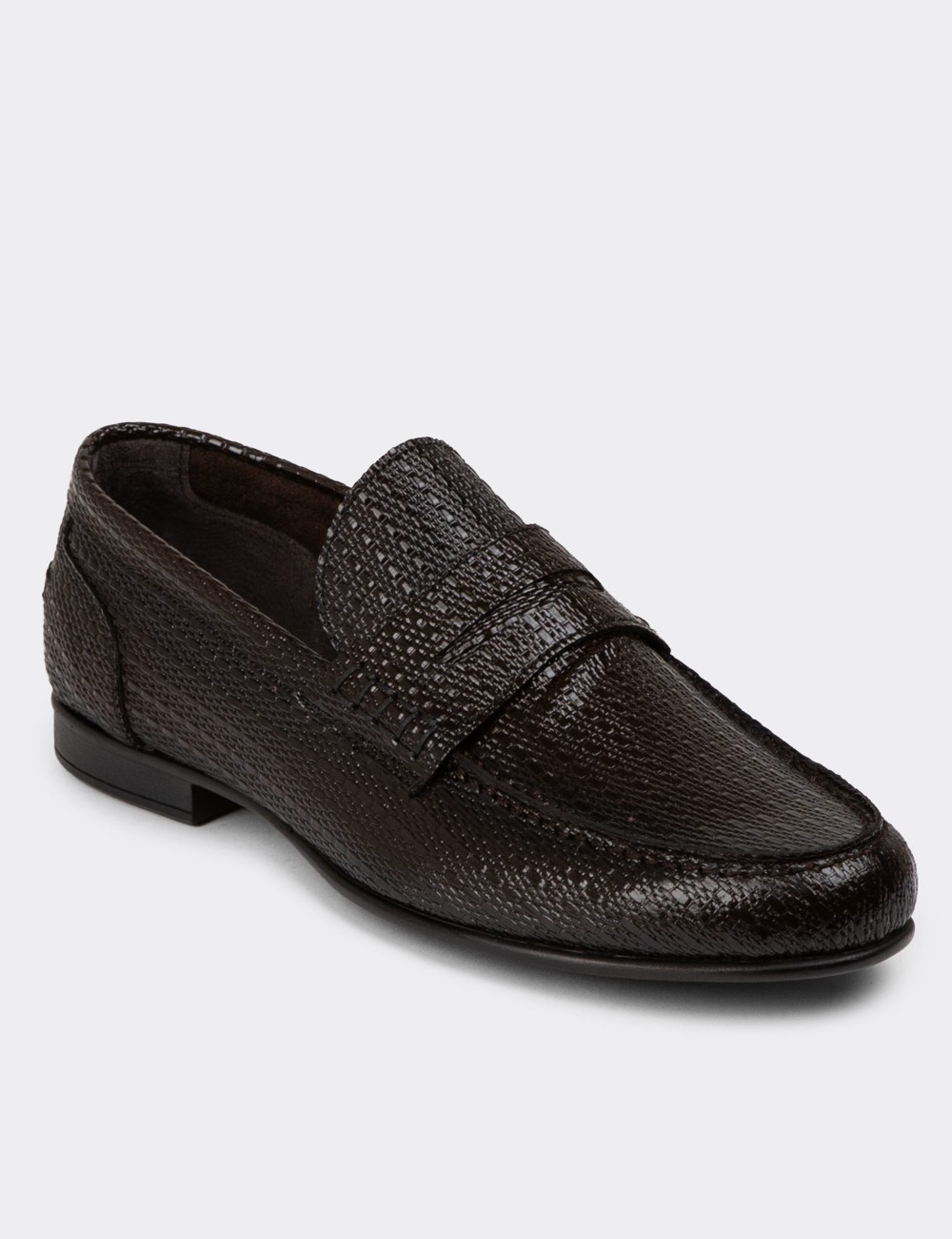 Brown Leather Loafers - 01978MKHVC24