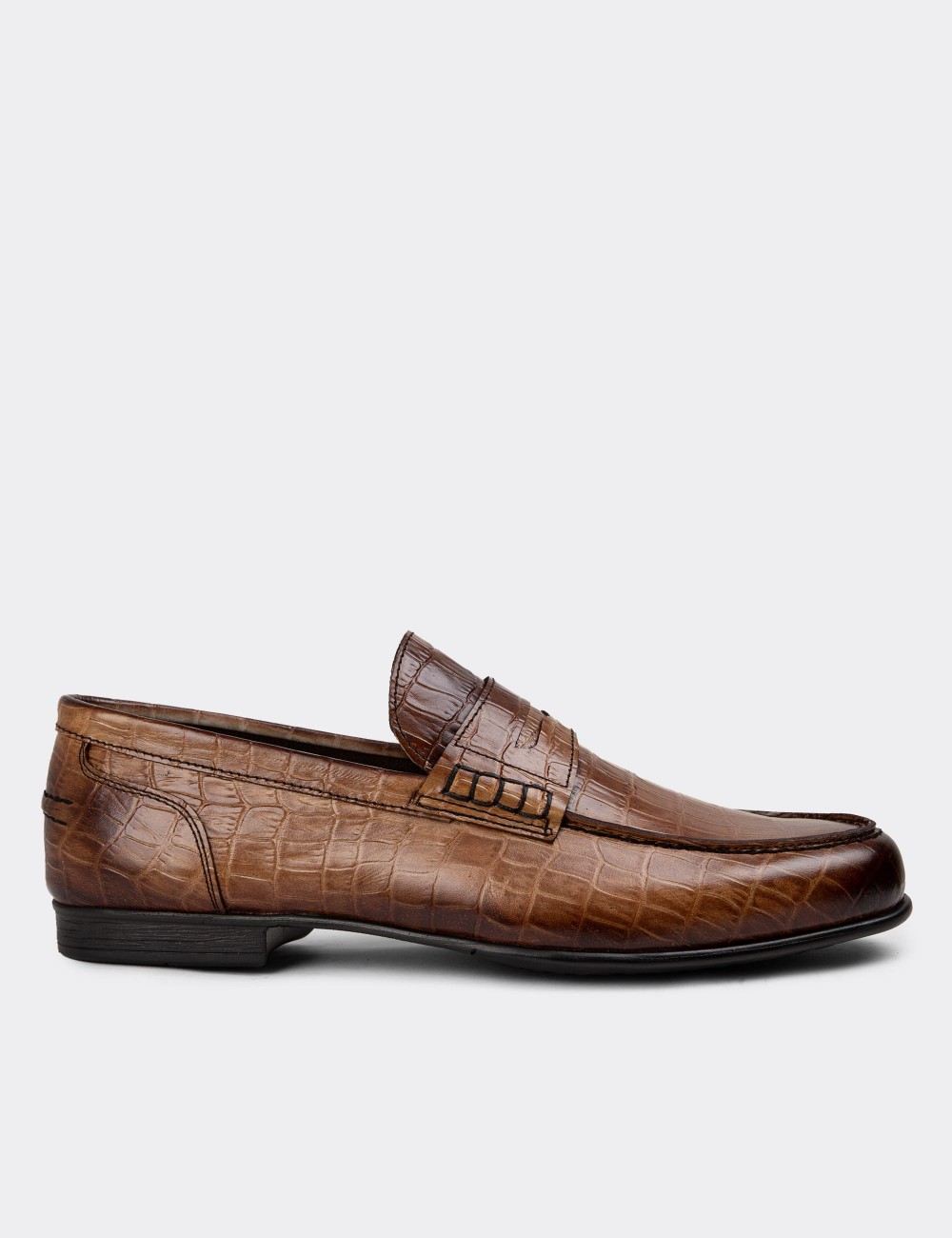 Tan Leather Loafers - 01978MTBAC02