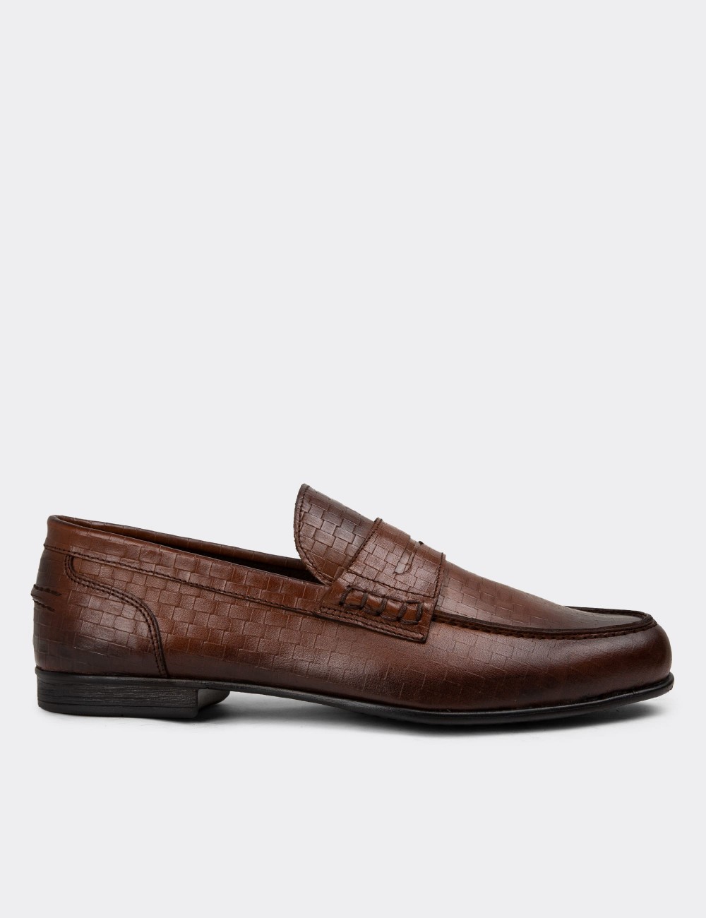 Tan Leather Loafers - 01978MTBAC03