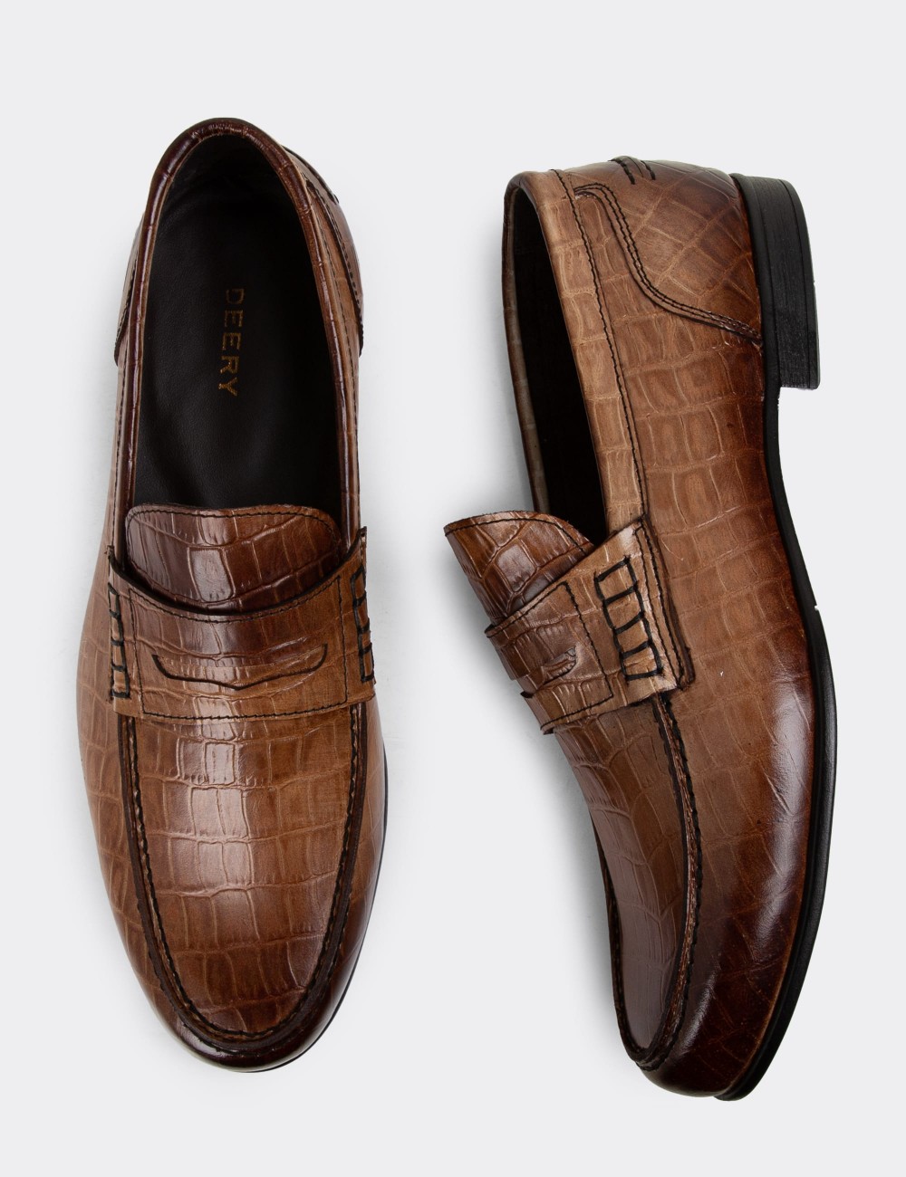 Tan Leather Loafers - 01978MTBAC02