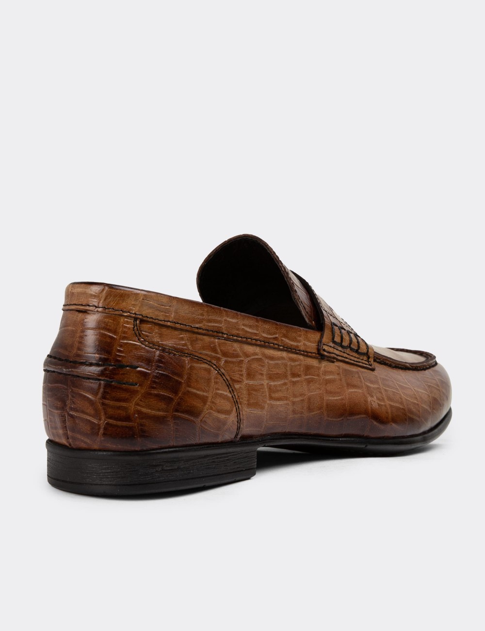 Tan Leather Loafers - 01978MTBAC02