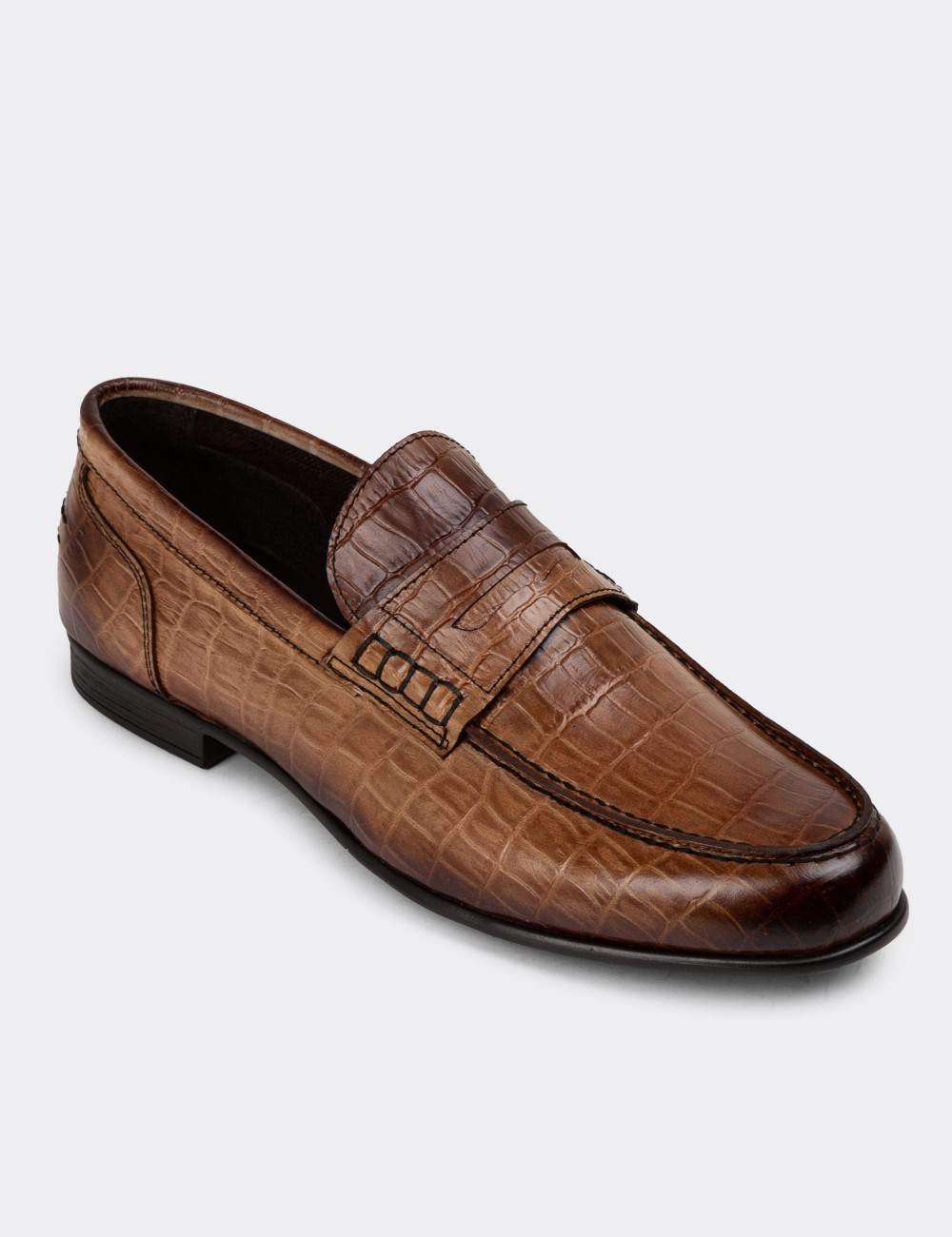 Tan Leather Loafers - 01978MTBAC02