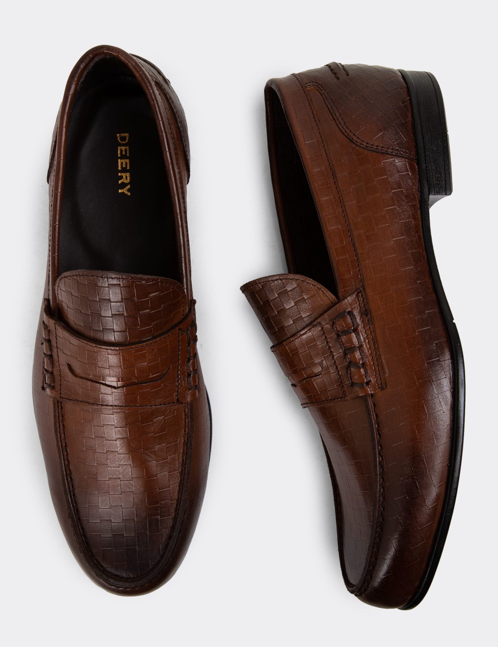 Tan Leather Loafers - 01978MTBAC03