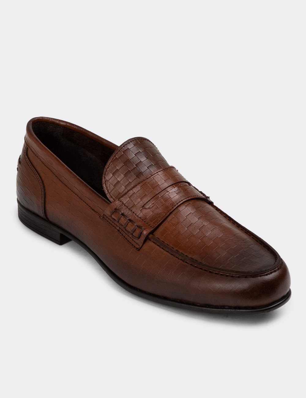 Tan Leather Loafers - 01978MTBAC03