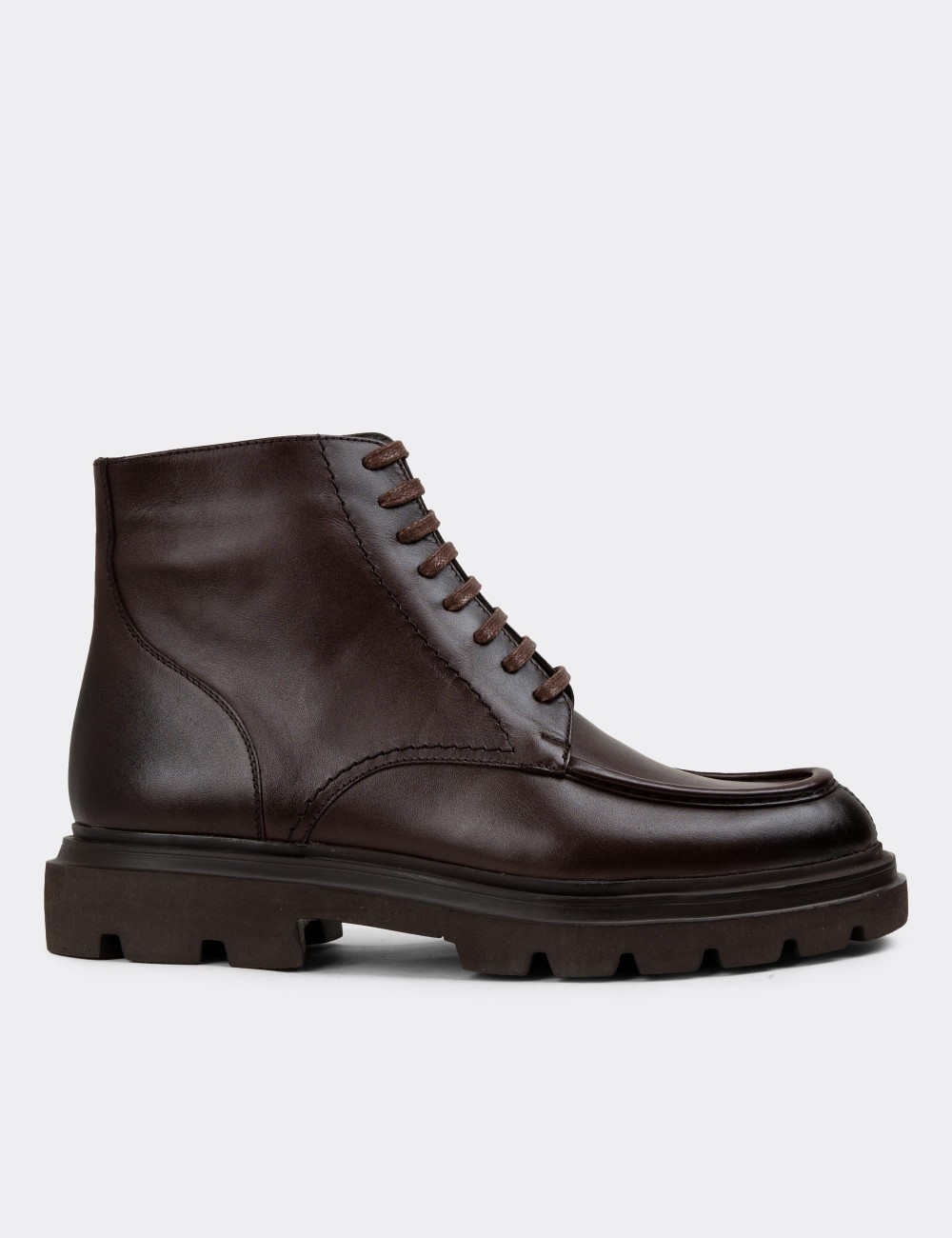 Brown Leather Boots - 01979MKHVE01