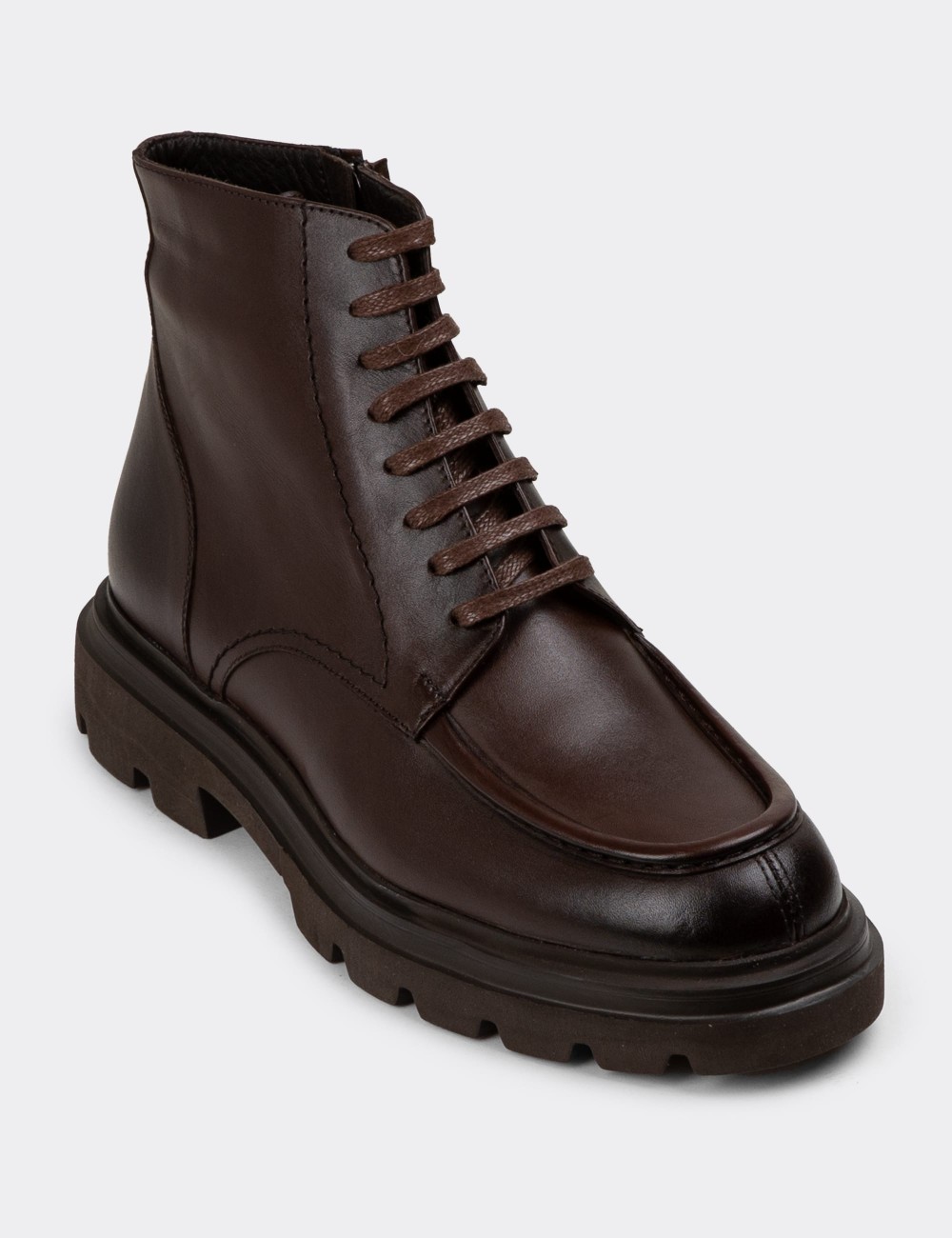 Brown Leather Boots - 01979MKHVE01