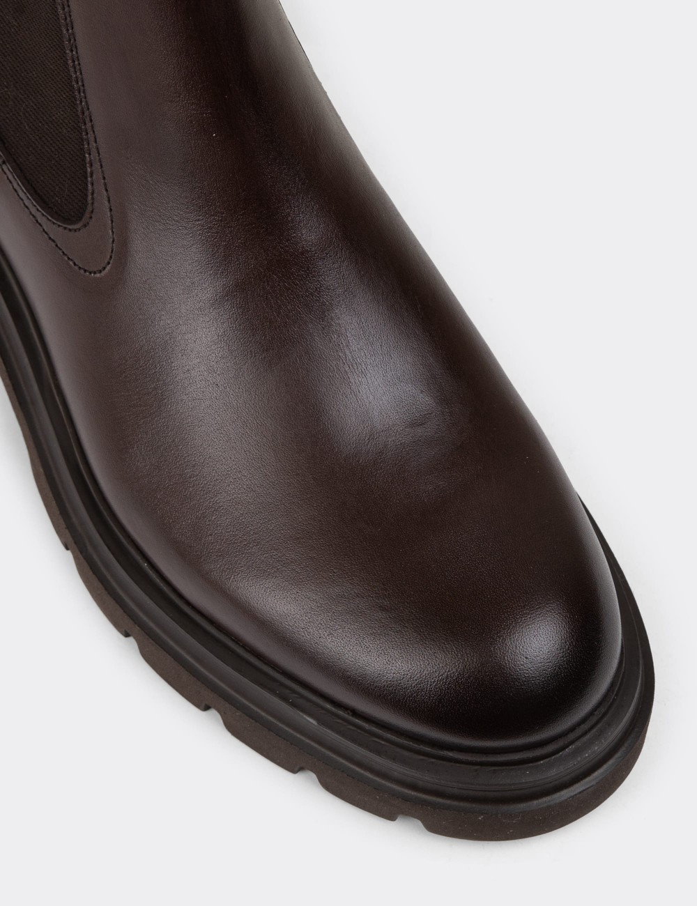 Brown Leather Chelsea Boots - 01982MKHVE01