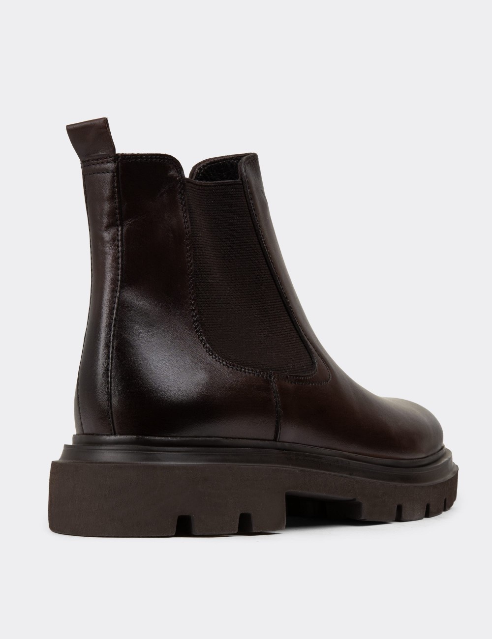 Brown Leather Chelsea Boots - 01982MKHVE01