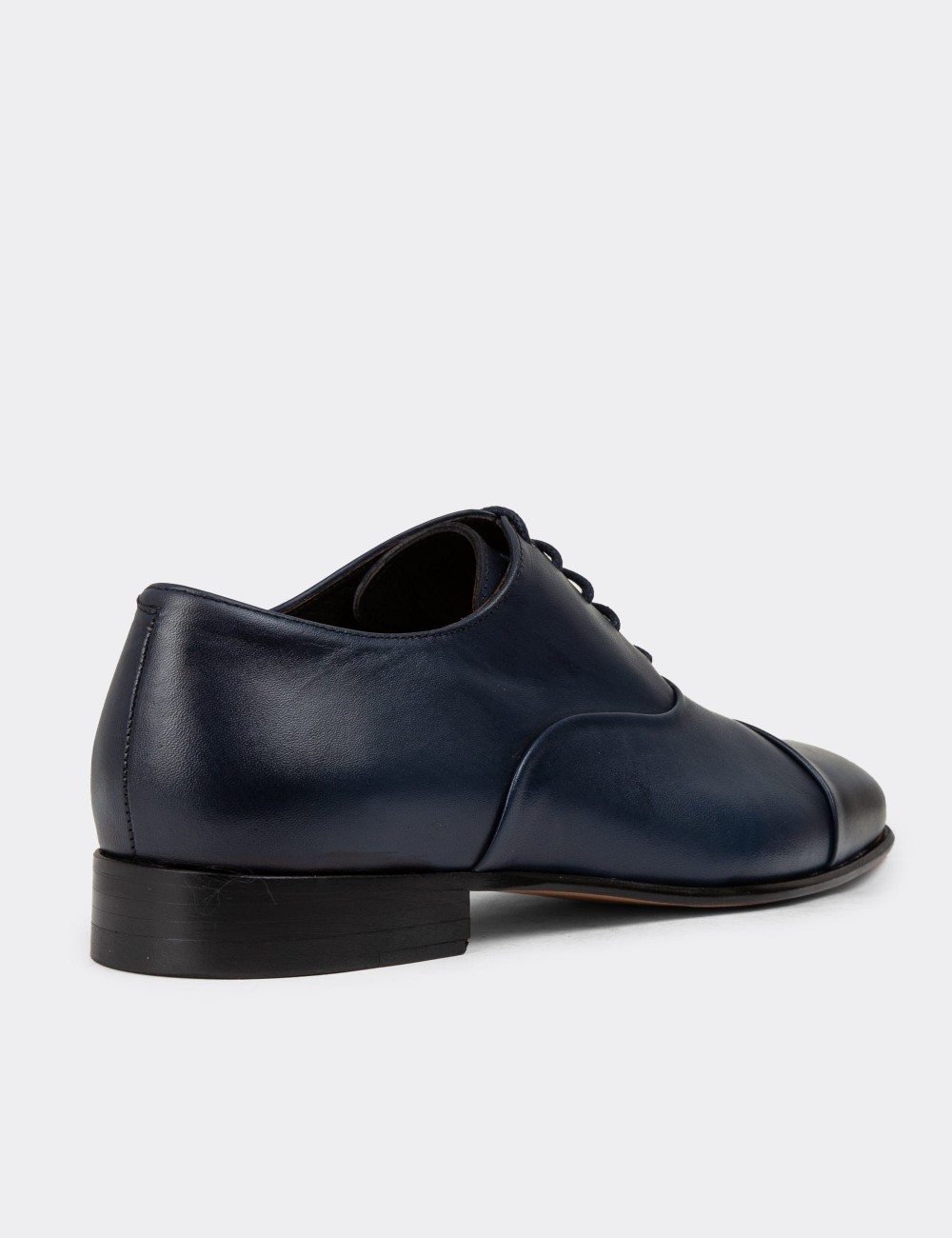 Navy Leather Classic Shoes - 01986MLCVK01