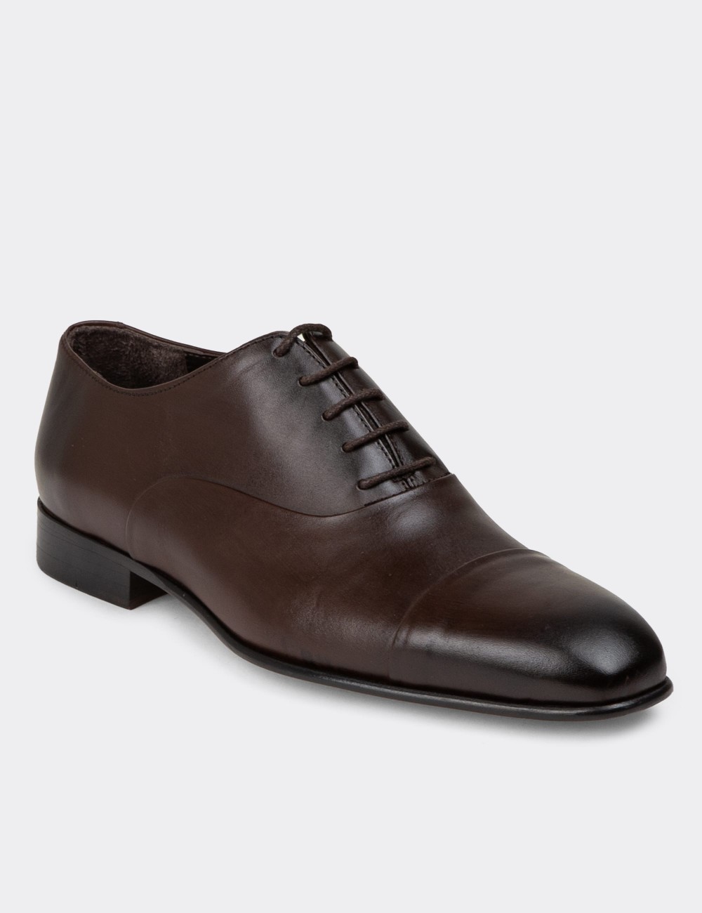 Brown Leather Classic Shoes - 01986MKHVK01
