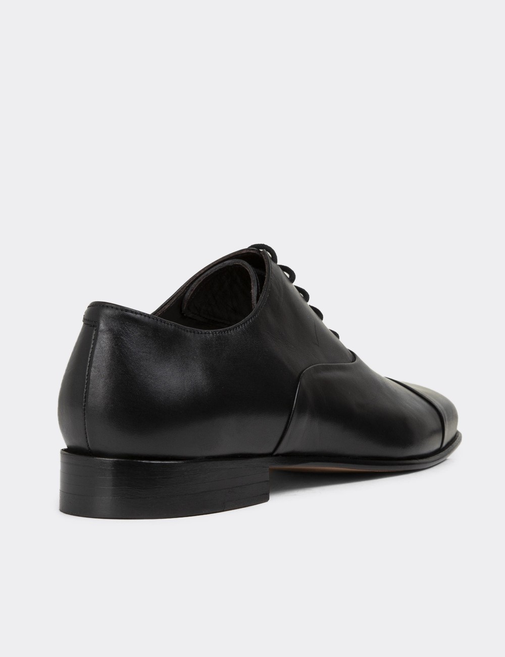 Black Leather Classic Shoes - 01986MSYHK01