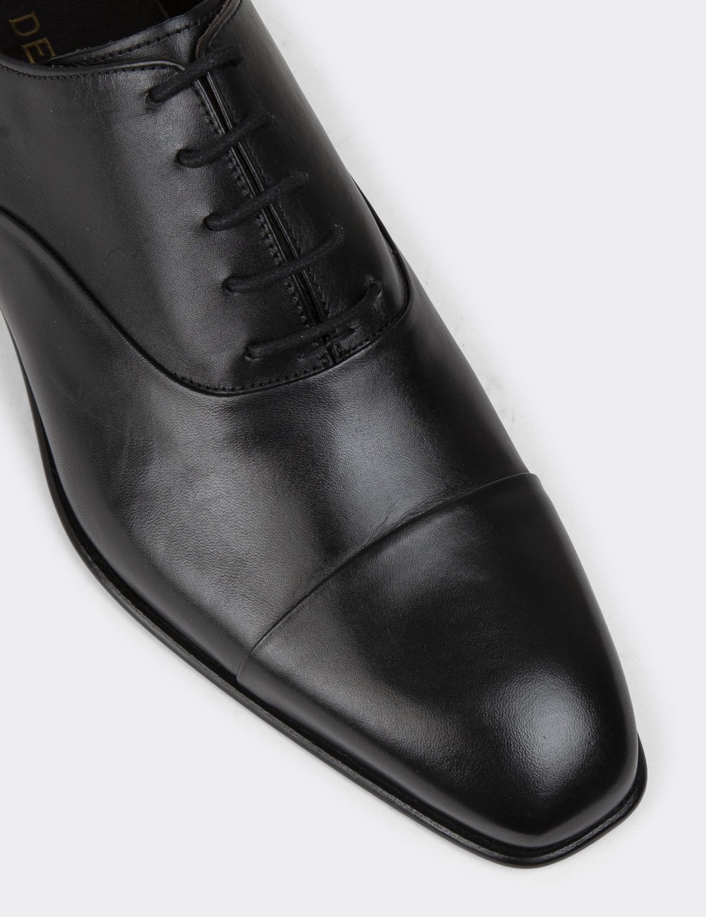 Black Leather Classic Shoes - 01986MSYHK01