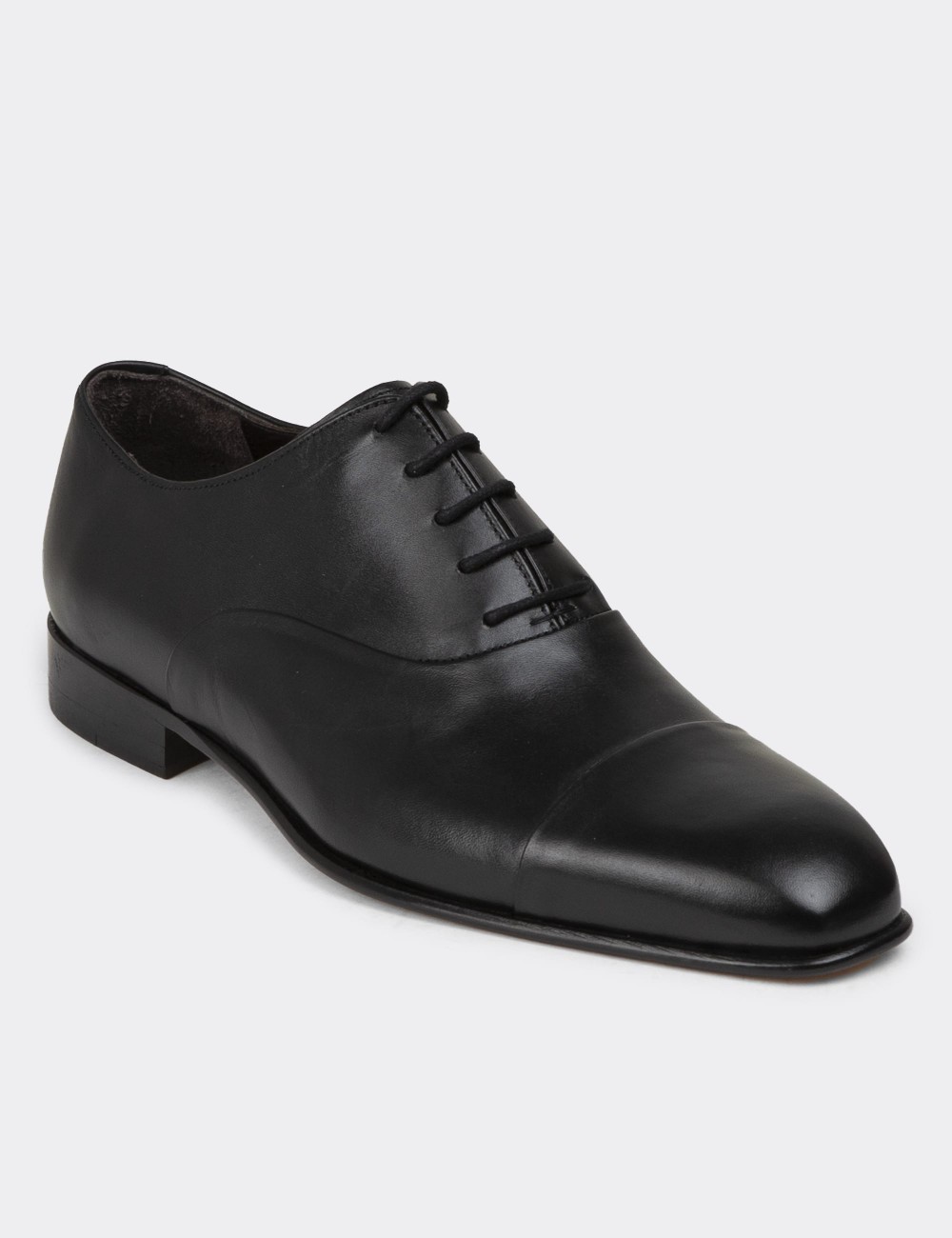 Black Leather Classic Shoes - 01986MSYHK01