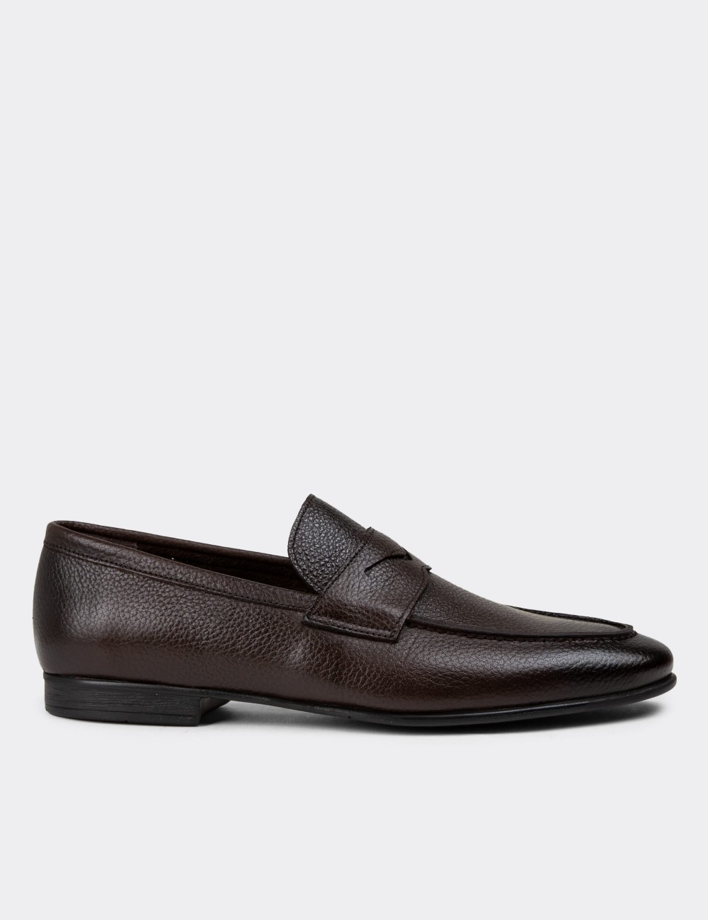 Brown Leather Loafers - 01988MKHVC01