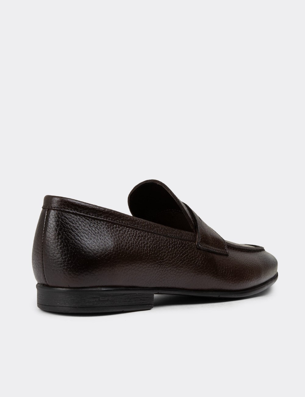 Brown Leather Loafers - 01988MKHVC01