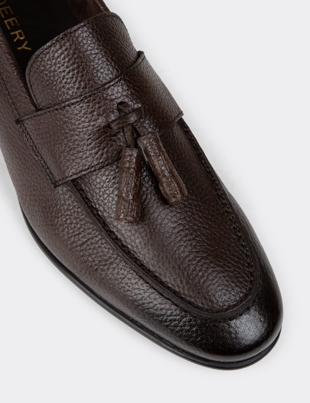 Brown Leather Loafers - 01989MKHVC01