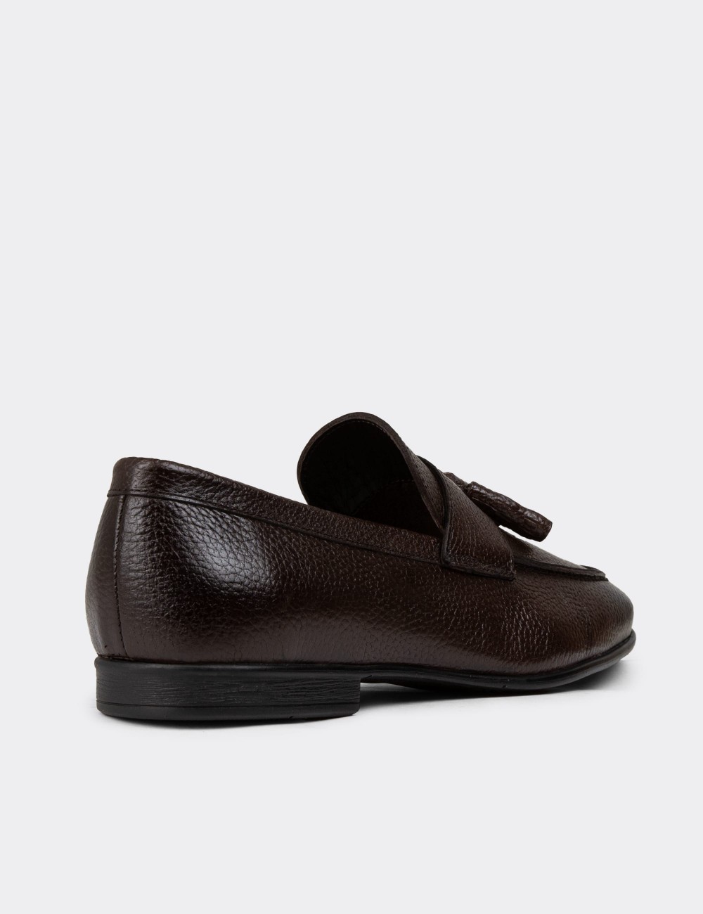 Brown Leather Loafers - 01989MKHVC01