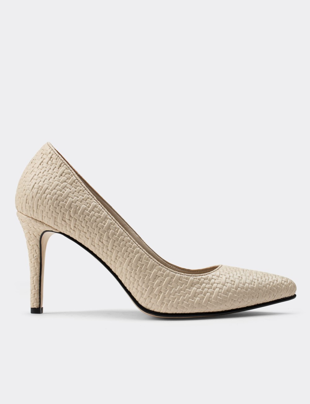 Beige Stiletto Pump - 02029ZBEJM05